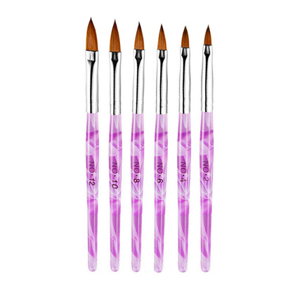 6pcs Acrylic brushes set