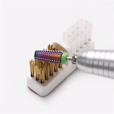 Nail drill bits clean brush